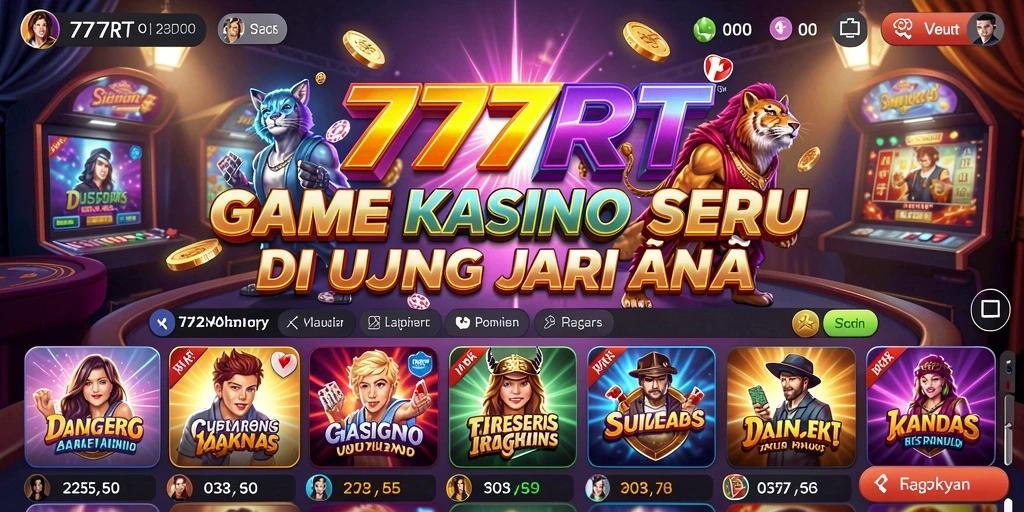 Tampilan gameplay menarik dan grafis berwarna-warni dari 777RT.