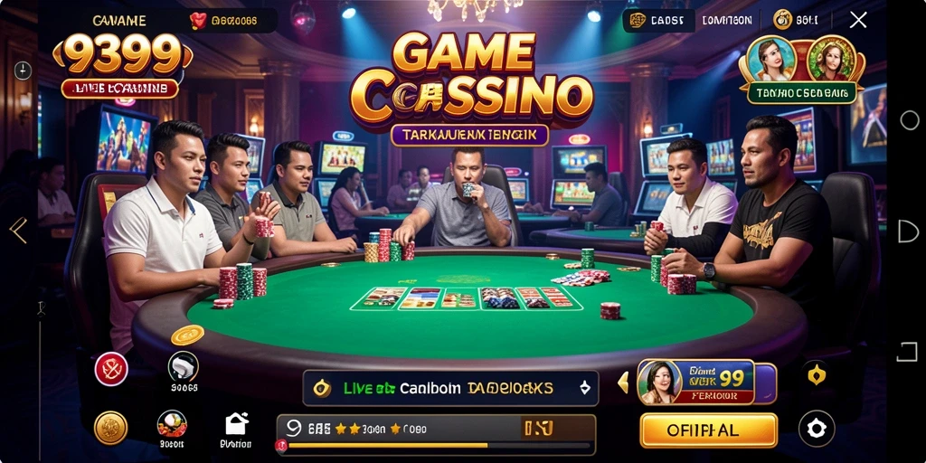 Tampilan gameplay seru di aplikasi Live Casino 9399.