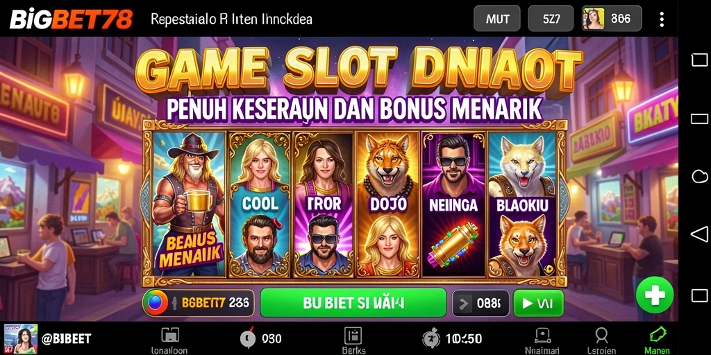 Tampilan menarik dari gameplay Slot BIGBET78 dengan fitur bonus.