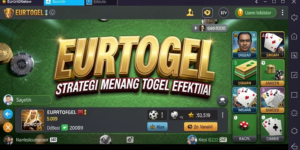 Tampilan gameplay EUROTOGEL dengan fitur analisis strategis yang mendukung permainan.