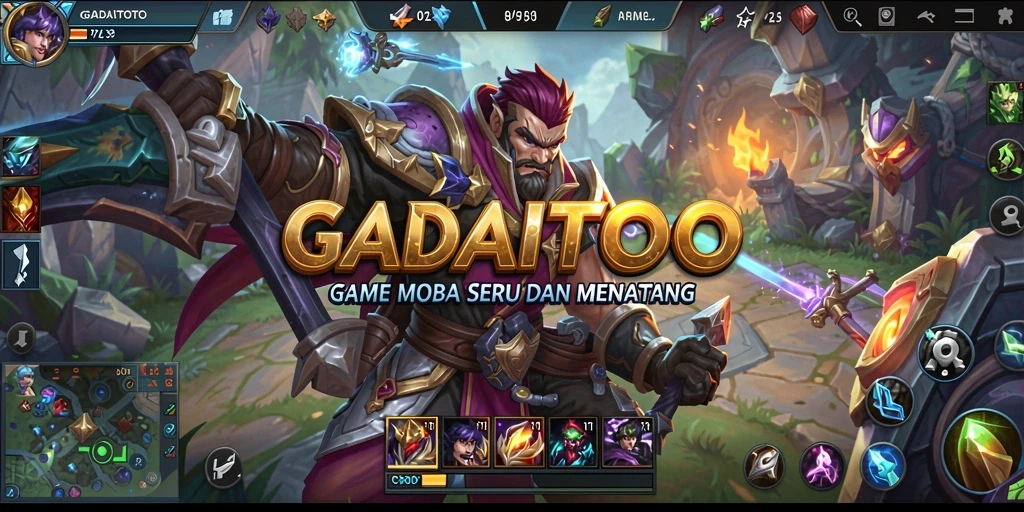 Tampilan gameplay seru dalam GADAITOTO dengan karakter hero beraksi.