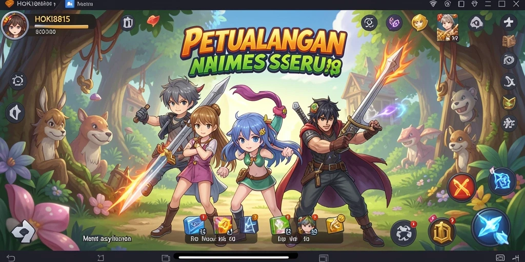 Screenshot utama HOKI8815 menunjukkan karakter anime dalam aksi yang mendebarkan.