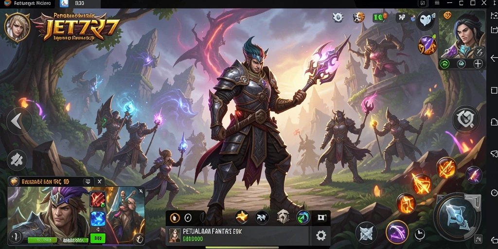 Screenshot utama JET77 menampilkan aksi seru dalam permainan RPG.