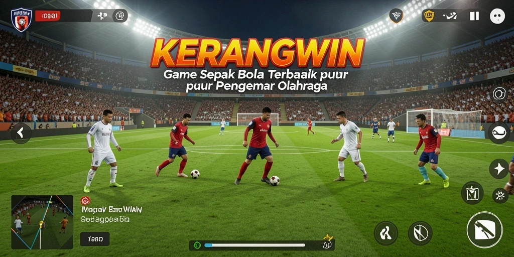 Tampilan gameplay KERANGWIN dengan aksi seru di lapangan.