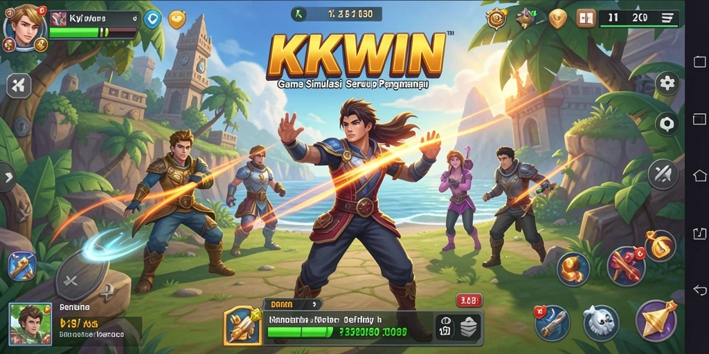 Screenshot utama KKWIN menampilkan gameplay simulasi yang memikat dan penuh aksi.