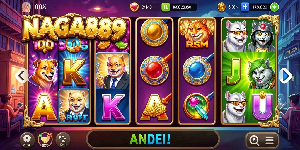 Tampilan menarik dari gameplay Slot NAGA889 yang menghibur.