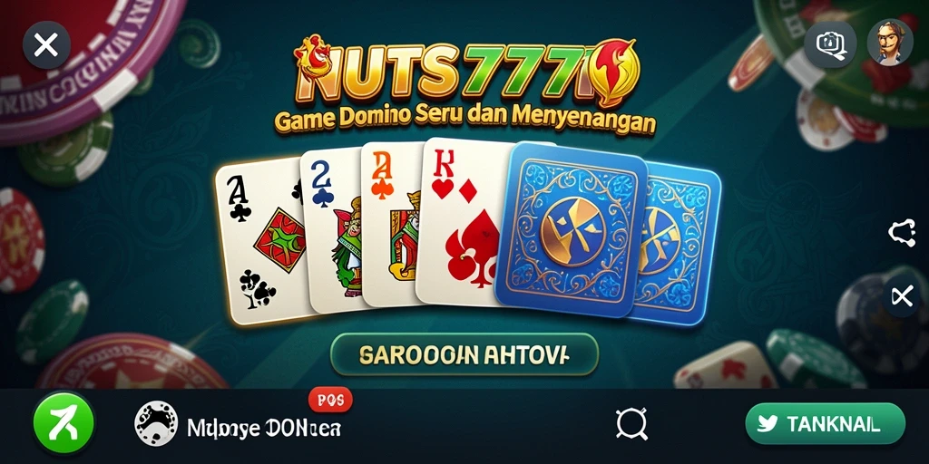 Tampilan gameplay menarik dari NUTS777 dengan suasana permainan Domino.