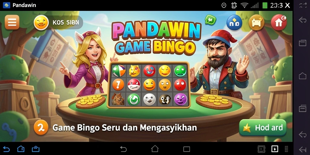 Gameplay seru Bingo di PANDAWIN dengan tampilan menarik.