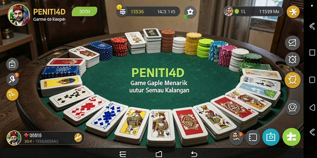 Tampilan gameplay Gaple yang seru dan interaktif di PENITI4D.