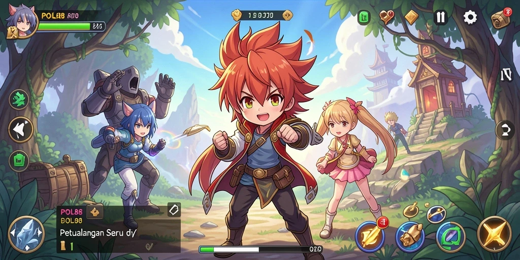 Gameplay POL88 dengan karakter anime yang beraksi mendebarkan.