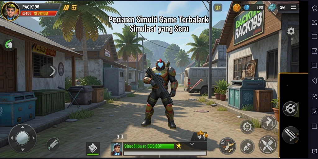 Tampilan utama gameplay RACIK198 dengan elemen simulasi yang interaktif.