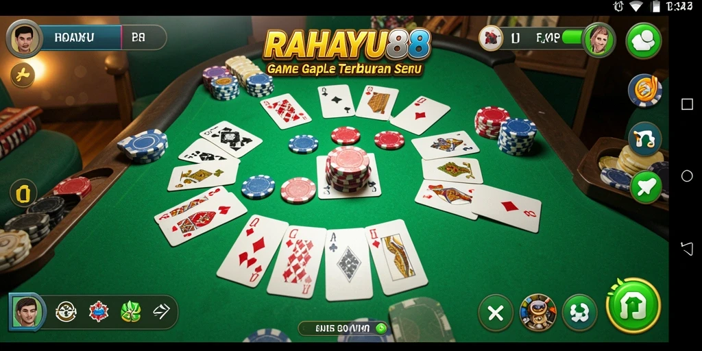 Menggambarkan gameplay seru Gaple di RAHAYU88