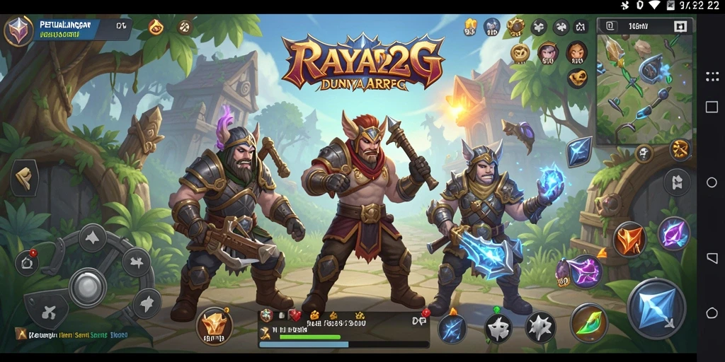 Tampilan seru gameplay RAYA22 dengan aksi ARPG yang mendebarkan.