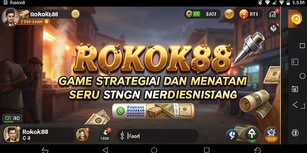 Tangkapan layar gameplay ROKOK88 yang menunjukkan pertempuran strategis.