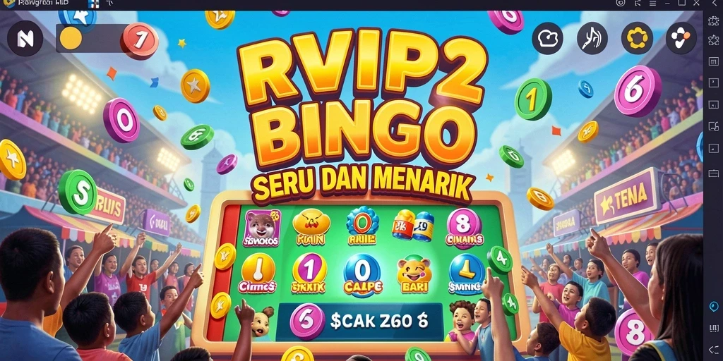 Tampilan gameplay Bingo yang seru dan menarik di RVIP2.