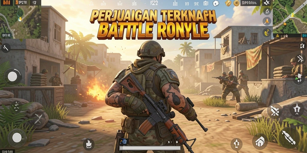 Gameplay SP212 yang mendebarkan dalam dunia battle royale.