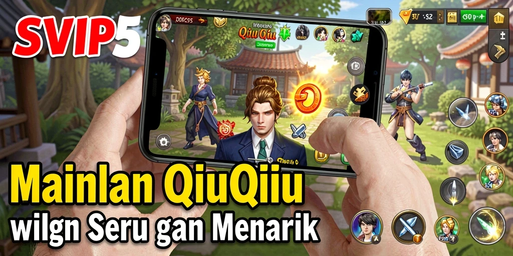 Screenshot gameplay SVIP5 menampilkan serunya bermain QiuQiu.