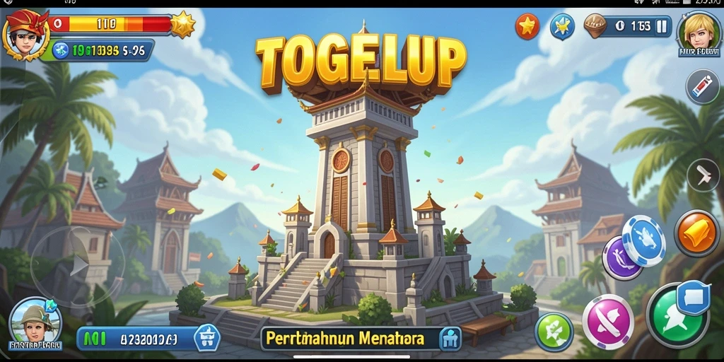 Tampilan gameplay menara yang mendebarkan di TOGELUP.