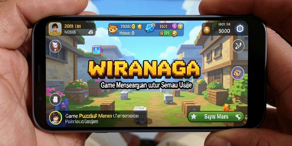 Screenshot gameplay <strong>WIRANAGA</strong> menunjukkan tantangan puzzle yang menarik.